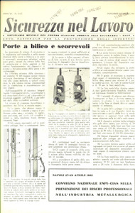 Giornale, rivista storica 1961 SICUREZZA NEL LAVORO Porte a bilico e scorrevoli Rivista anno XV nÂ°1112 1
