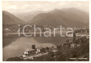 Cartolina originale da collezione 1955 ca OMEGNA VB Panorama con LAGO D ORTA Cartolina FG NV 1