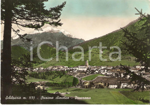 Cartolina originale da collezione 1958 SCHILPARIO BG Panorama del paese con campanile Cartolina FG VG 1