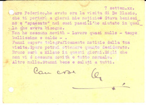 Autografo originale 1942 WW2 Vittorio Emanuele BORROMEO ARESE al fratello Federico Autografo 1