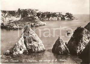 Cartolina originale da collezione 1965 ISOLE TREMITI FG Pagliari con veduta di San Nicola Cartolina FG VG 1