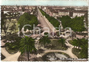 Cartolina originale da collezione 1956 LIVORNO Torpedone in Viale Carducci Cartolina FG VG 1