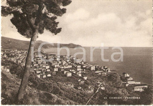 Cartolina originale da collezione 1950 CHIAVARI GE Panorama della cittÃ  Cartolina FG VG 1