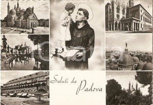 Cartolina originale da collezione 1955 PADOVA Vedutine Basilica SANT ANTONIO Prato della Valle Cartolina FG VG 1