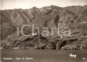 Cartolina originale da collezione 1955 ca VALSOLDA CO Battello sul Lago di Lugano Cartolina FG NV 1