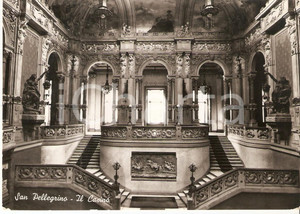 Cartolina originale da collezione 1957 SAN PELLEGRINO TERME BG Interno del CasinÃ² Cartolina FG VG 1