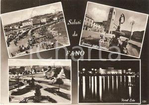 Cartolina originale da collezione 1958 FANO PU Vedutine Fontana della Fortuna Rione LA LISCIA Cartolina FG VG 1