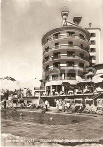 Cartolina originale da collezione 1961 SESTRIERE TO Piscina Hotel Principi di Piemonte Cartolina FG VG 1