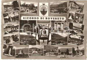 Cartolina originale da collezione 1957 ROVERETO TN Vedutine Manifattura Tabacchi Torrente LENO Cartolina FG VG 1