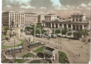 Cartolina originale da collezione 1954 NAPOLI Lavanderia Partenopea in Piazza Garibaldi Cartolina FG VG 1