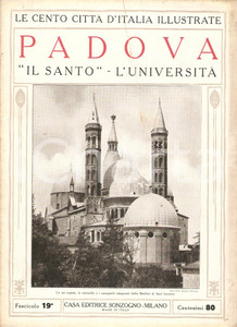 Giornale, rivista storica 1928 CENTO CITTA  D ITALIA  UniversitÃ  di PADOVA Fascicolo 19 Rivista SONZOGNO 1