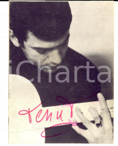 Autografo originale 1966 Cantante Mario TESSUTO Cartolina pubblicitaria con AUTOGRAFO 1