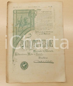 Giornale, rivista storica 1896 FIRENZE IL CONTE VERDE La parola carattere Giornale ILLUSTRATO 1