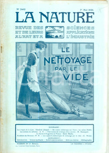 Giornale, rivista storica 1920 LA NATURE Le nettoyage par le vide Revue ILLUSTREE SCIENCE n. 2402 1