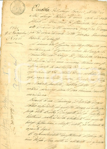 1845 STRADELLA (PV) Luigi COVINI vende casa e orto in località PIANE Manoscritto