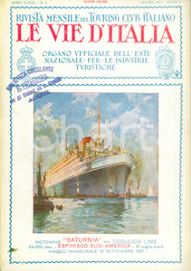 Giornale, rivista storica 1927 LE VIE D ITALIA TCI Incremento turistico del lago d ISEO Anno XXXIII n. 6 1