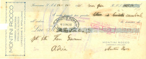 Documento originale, autentico 1935 LUMEZZANE SANT APOLLONIO Fabbrica posateria alpacca Cambiale pubblicitaria 1