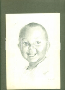 Stampa, bozzetto originale 1937 Disegno originale pittrice Gianna RONCHI a matita AUTOGRAFO Studio bambino 1