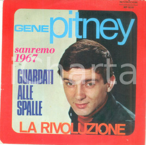 Oggetto da collezione cartaceo 1967 Gene PITNEY Guardati alle spalle SANREMO Vinile 45 giri MUSICOR MR 6031 1