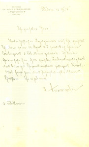 Documento originale, autentico 1911 WIEN Direktor Alois STEINMASZLER Lettera commerciale manoscritta 1