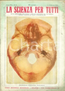 Giornale, rivista storica 1915 WW1 SCIENZA PER TUTTI Conservazione prodotti alimentari Rivista ILLUSTRATA 1