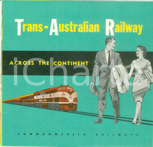 Materiale pubblicitario d’epoca 1975 ca AUSTRALIA TransAustralian Railways Mappa tratte Opuscolo ILLUSTRATO 1