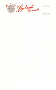 Materiale pubblicitario d’epoca 1965 ca VIGEVANO Manifattura cuoio WAP di Giovanni LOMBARDI Carta intestata 1