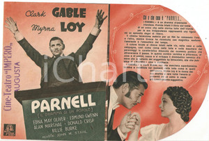 Materiale pubblicitario d’epoca 1937 PARNELL Clark GABLE Myrna LOY Regia di John M. STAHL Pieghevole 1