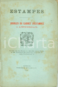 Giornale, rivista storica 1882 AMSTERDAM Doubles du Cabinet d estampes Catalogo DANNEGGIATO 1
