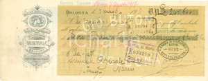 Oggetto da collezione cartaceo 1917 BOLOGNA Distilleria a vapore Giovanni BUTON & C. Cambiale pubblicitaria 1
