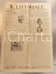 Giornale, rivista storica 1931 IL LITTORIALE Campionato ciclistico TAASTRUP si presenta severo Giornale 1