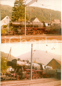 Fotografia d epoca originale 1975 ca SVIZZERA OensingenBalstahlBahn Locomotiva storica Lotto 2 fotografie 1