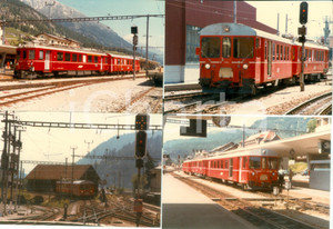 Fotografia d epoca originale 1985 SVIZZERA RhÃ¤tische Bahn Ferrovia retica Locomotiva 1723 Lotto 4 fotografie 1