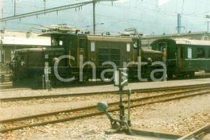 Fotografia d epoca originale 1985 SVIZZERA RhÃ¤tische Bahn Ferrovia retica Locomotiva KROKODIL 412 Fotografia 1