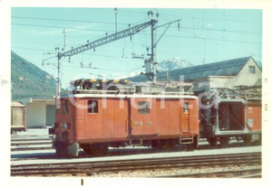 Fotografia d epoca originale 1974 SVIZZERA RhÃ¤tische Bahn Ferrovia retica Locomotiva 9914 Fotografia 1