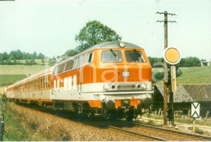 Fotografia d epoca originale 1975 ca GERMANIA FEDERALE Ferrovia CityBahn Locomotiva 218 1444 Fotografia 1