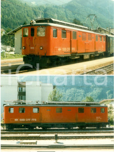 Fotografia d epoca originale 1985 ca SVIZZERA Ferrovie SBB CFF FFS Locomotiva 910 Lotto 2 fotografie 1