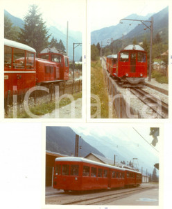 Fotografia d epoca originale 1971 FRANCE Ferrovia CHAMONIX  MONT BLANC Locomotiva 51 Lotto 3 fotografie 1