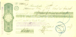 Documento originale, autentico 1925 MILANO Banca Commerciale Italiana Ricevuta pubblicitaria 1
