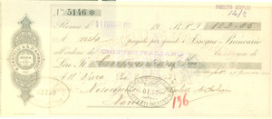 Documento originale, autentico 1918 ROMA Ditta CASTELLI  D AMBROGI Assegno bancario pubblicitario 1