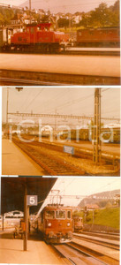 Fotografia d epoca originale 1975 ca SVIZZERA Ferrovie BERNLOTSCHBERGSIMPLON Locomotive Lotto 3 fotografie 1