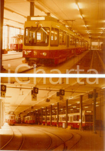 Fotografia d epoca originale 1975 ca SVIZZERA Ferrovie FORCHBAHN Locomotiva 21 in deposito Lotto 2 fotografie 1