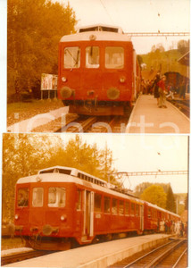 Fotografia d epoca originale 1975 ca SVIZZERA Ferrovia Retica RhB Locomotiva 29 in stazione Lotto 2 foto 1