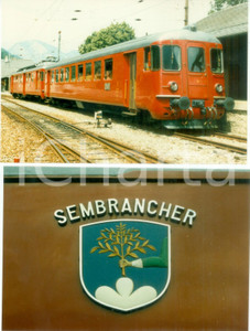 Fotografia d epoca originale 1975 ca SVIZZERA Ferrovie SEMBRANCHER Locomotiva 31 Lotto 2 fotografie 1
