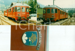 Fotografia d epoca originale 1975 ca SVIZZERA Ferrovie SEMBRANCHER Locomotiva 9 Lotto 3 fotografie 1