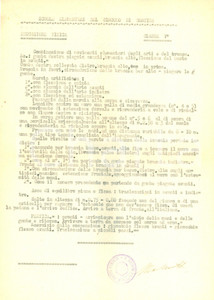 Documento originale, autentico 1940 ca CORTINA D AMPEZZO BL Scuole elementari Programma educazione fisica 1