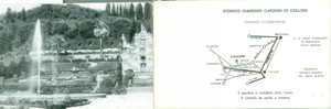 Materiale pubblicitario d’epoca 1965 ca COLLODI PT Giardino di Villa GARZONI Opuscolo turistico ILLUSTRATO 1