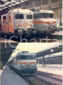 Fotografia d epoca originale 1975 ca FRANCE Locomotive SNCF BB7270 7280 in stazione Lotto 2 fotografie 1