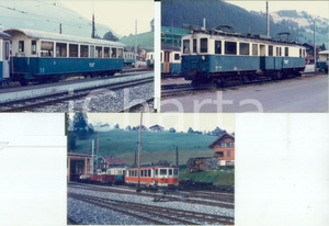 Fotografia d epoca originale 1975 ca SVIZZERA MONTREUXBERNEROBERLAND Treni passeggeri Lotto 3 fotografie 1