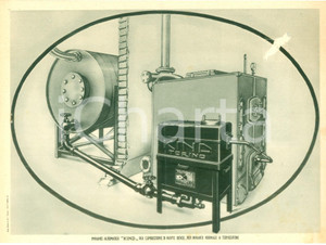 Materiale pubblicitario d’epoca 1950 ca TORINO Impianto automatico KIND MELITERMO per nafte VOLANTINO ILLUSTRATO 1